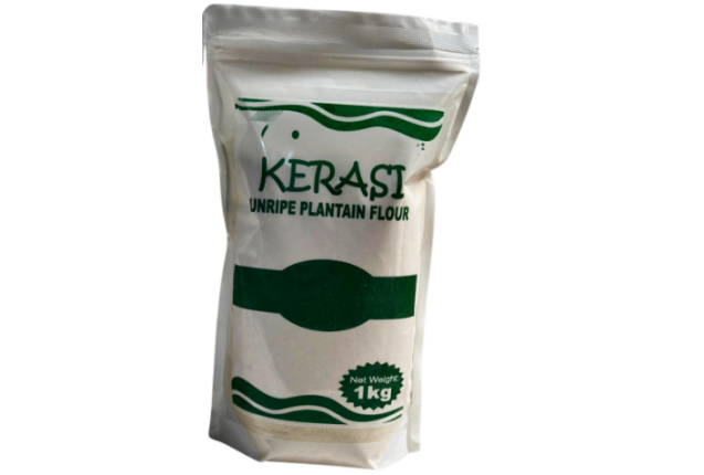 Kerasi Unripe Plantain Flour 1 kg – High-Fiber, Gluten-Free Baking & Cooking Staple - 1kg x 10