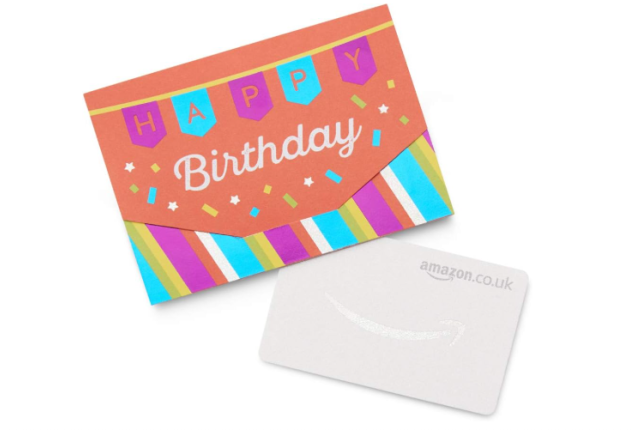 Amazon.co.uk Happy Birthday Mini Envelope Gift Card – Ideal Birthday Gift for UK