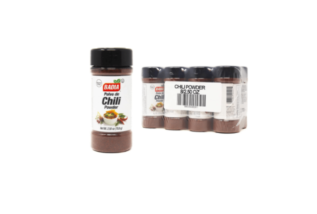 Badia Chili Powder – 2.5 oz Authentic Tex‑Mex Seasoning Blend, Gluten‑Free, Kosher & Halal x 8