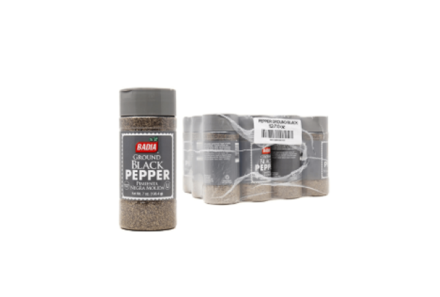 Badia Ground Black Pepper 2 oz – Pure, Freshly Ground Spice for Cooking, Seasoning & Marinades x 8