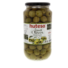 Hutesa Spanish Pitted Green Olives 370ml – Juicy, Seedless, Mediterranean F