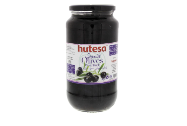 Hutesa Spanish Black Pitted Olives 370ml | Premium Spanish Olives, Pitted & Ready to Use x 12