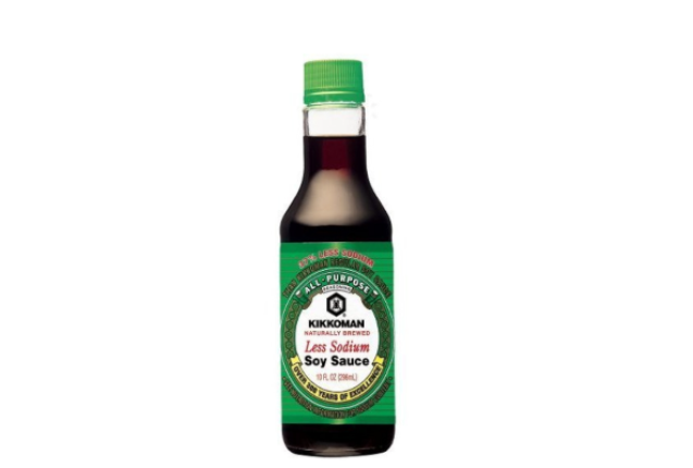 Kikkoman Less Sodium Soy Sauce – 10oz Bottles | Reduced Sodium, Rich Umami Flavor x 12