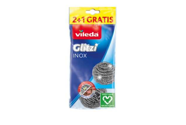 ViledaSpiral Scourer Inox 2+1 – Heavy Duty Stainless Steel Kitchen Scrubber for Pots & Pans Cleaning x 20