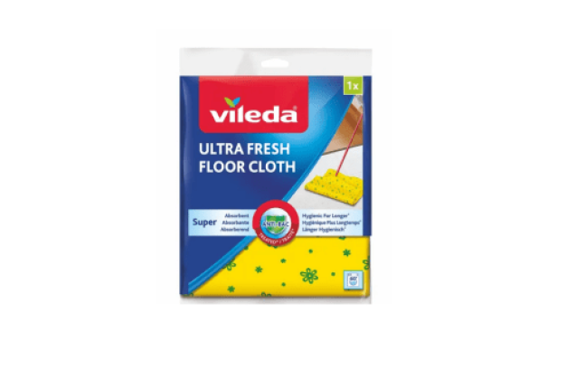 Vileda Ultra Fresh Floor Cloth 24pcs + 2+1 Pack Super Absorbent, Anti-bacterial, x 6