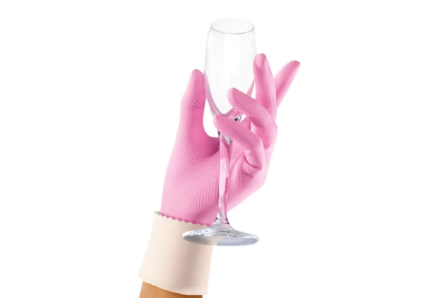 Vileda Glove Sensitive Medium - 12 Pairs Natural Latex Gloves with Cotton Lining | Ultra-Thin x 12