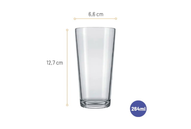 Nadir BAR LD Tumbler 264ml – Durable, Elegant Glassware for Bar & Home Use x 24