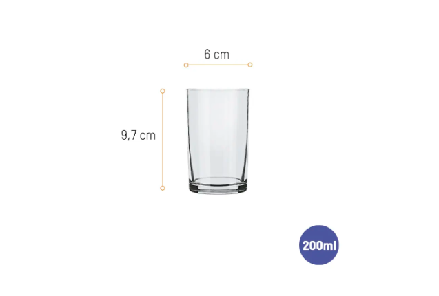 Nadir Cylinder Juice Tumbler Glasses x 24
