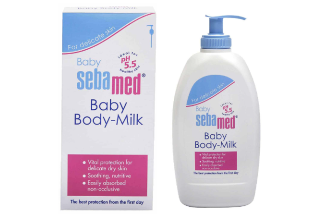 Sebamed Baby Body-Milk 400 ml with Pump – pH 5.5 Gentle, Fast‑Absorbing Baby Lotion for Sensitive x 6