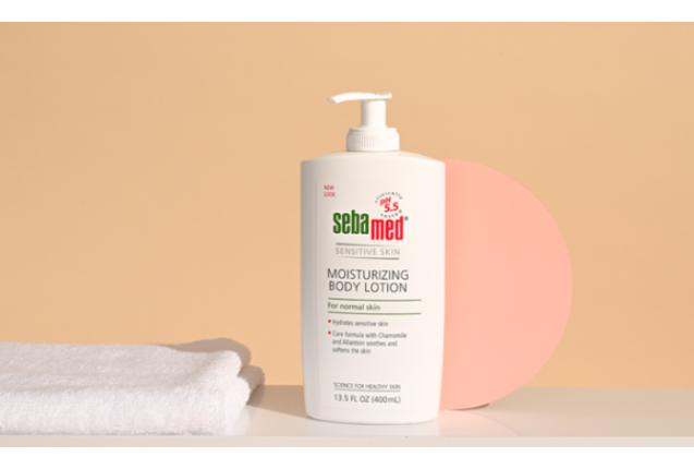 Sebamed Moisturizing Body Lotion 400 ml Pump – pH 5.5 Sensitive Skin Hydration, Chamomile & Allantoi x 6