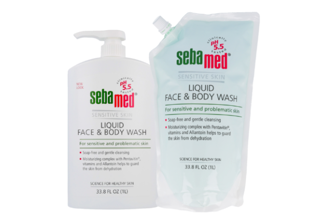 Sebamed Liquid Face & Body Wash 1000 ml – pH 5.5 Soap-Free Sensitive Skin Cleanser x 6