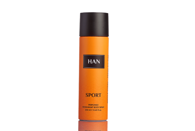 HAN Sport 250 ml Deodorant Spray – Long-Lasting Fragrance for Active Men & Women x 48