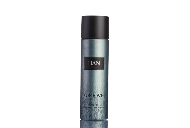 HAN” Groove Deodorant Spray 250 ml – Long‑Lasting Freshness x 48