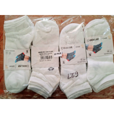 Men’s PV Low Plain Socks (Black & Wh