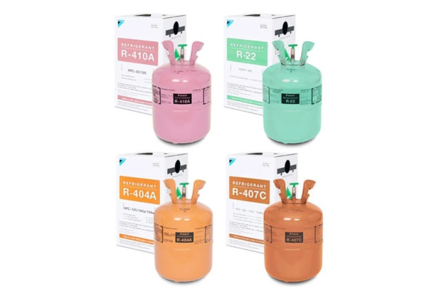 refrigerant gas R134a, R410a, R404a, R407c