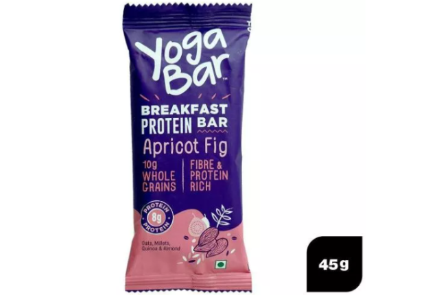 Yogabar Apricot Fig Breakfast Bar 45 g – Healthy Whole Grain Protein & Fiber Snack x 144