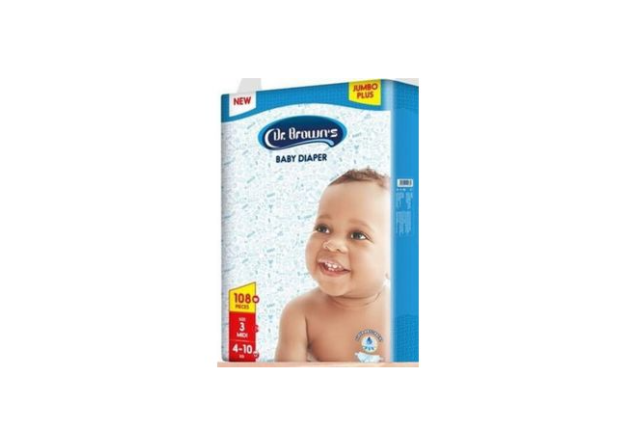 Dr. Brown’s IMPO Pack Baby Diapers – Absorbent, Breathable Midi, Maxi & Mini Sizes x 100