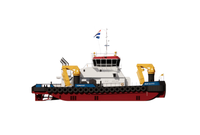 Multi Cat 3713 Diesel-Electric Workboat | 36.7m DP2 Vessel with Cranes – 35T Bollard Pull