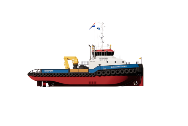 Damen Shoalbuster Workboat 3612 – 70-Ton Bollard Pull Workboat  Heavy-Duty Multi-Purpose Vessel