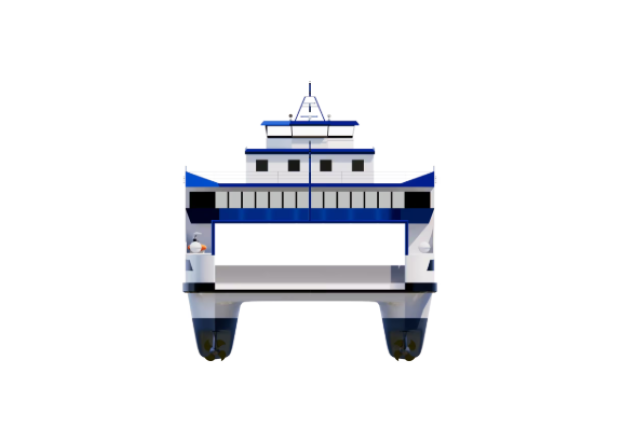 Double-Ended Road Ferry 8521 – 85m Aluminum Catamaran Low-Fuel High-Efficiency Car & Passenger Ferry