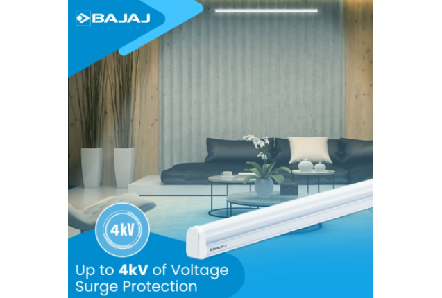 Bajaj IVORA LED Batten 20 W WDL – 4 kV Surge Protection, 100‑300 V Range, 25 00 Material Code  83048 Bajaj IVORA LED Batten 20 W WDL – 4 kV Surge Protection, 100‑300 V Range, 25 00 Material Code  83048