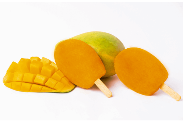 Frozen Mango on a Stick – Premium Individually Quick-Frozen (IQF) Mango Pops 80g-120gr - Per kg x 10