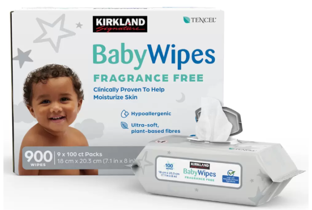 Kirkland Signature Baby Wipes 100’s -price/carton