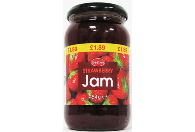 Best In Jam Strawberry 454g -price/carton