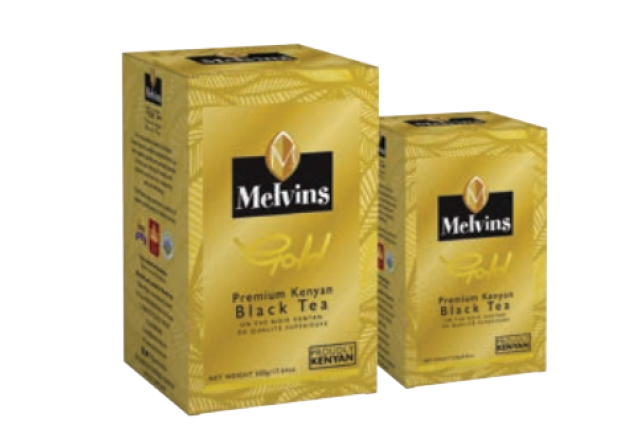 Melvins Gold Premium Kenyan Black Tea – Pure Kenyan, Rich Flavor, Loose-Leaf & Tea Bags - 500g x 12