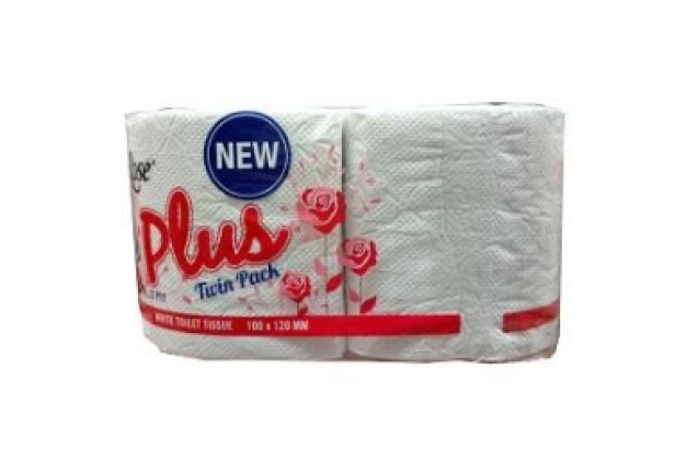 Rose Plus 2x4 Twin Toilet Paper x 24