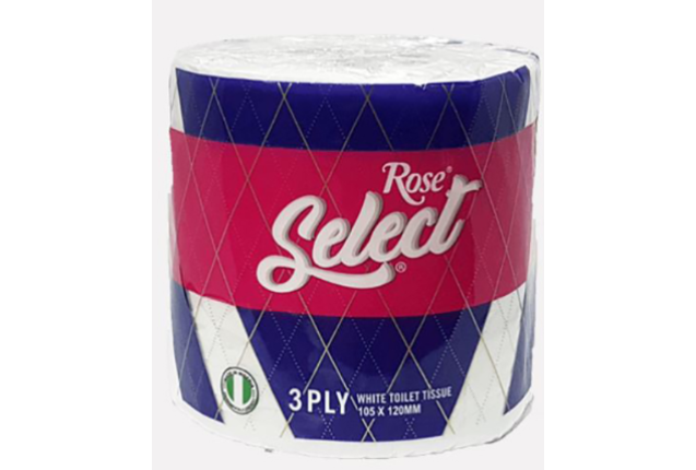 Rose Select Serviette 3ply 33x33 cm - Premium 3-Ply Rose Design Napkins x 30