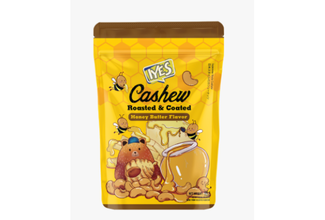 Iyes Cashew Honey Butter Flavor 100 g – Roasted Cashew Snack, Sweet & Savory Crunch x 32