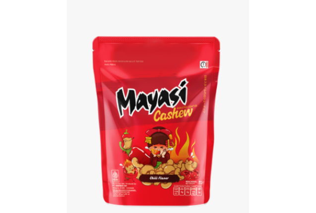 Mayasi Cashew Chili Flavor 45g - Spicy Roasted Cashew Snack x 40