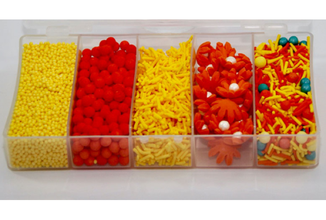 Garden Party Colour Box – Bright Yellow & Red Spring Dessert Box