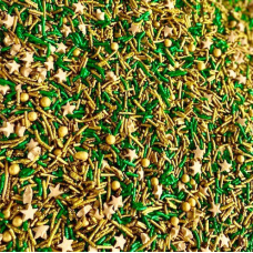 Bokke Green & Gold Vermicelli Sprinkles – Party & Rugby Sprinkle Mi