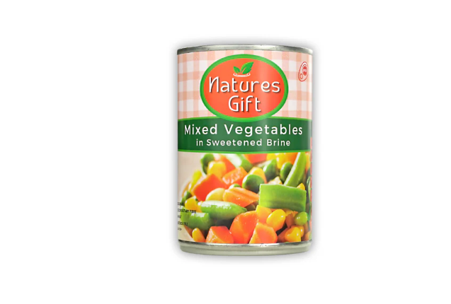 Nature's Gift Mixed Vegetables Sweetened - Fresh, Natural Vegetable Medley- 400g x 12