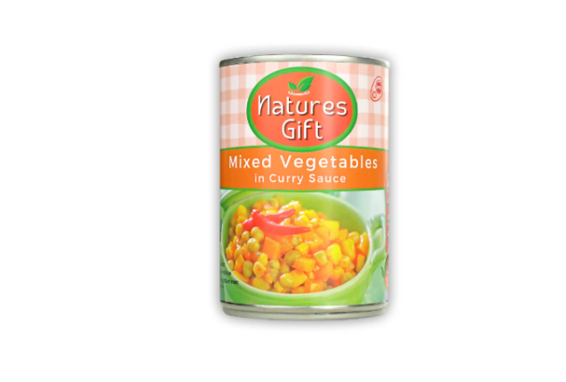 Nature’s Gift Mixed Vegetables in Curry Sauce – 400g Ready-to-Eat Vegetable Curry x 12
