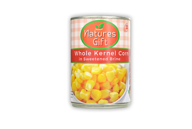 Nature’s Gift Whole Kernel Corn in Sweetened Brine Canned Sweet Corn - 400g x 12