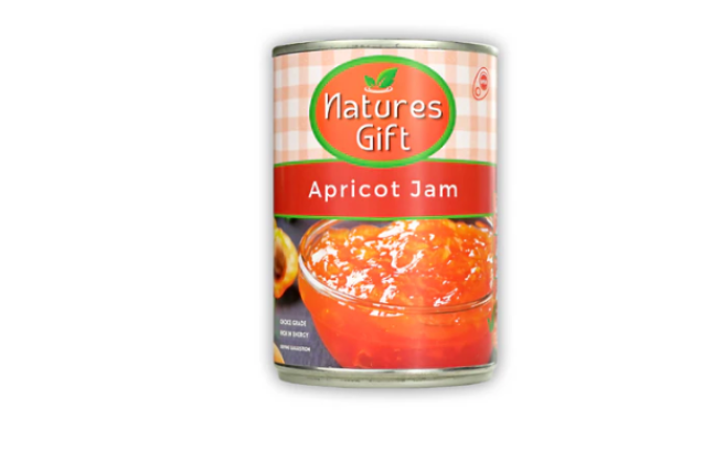 Nature's Gift Apricot Jam - Natural Fruit Spread with Rich Flavor - 520g x 12
