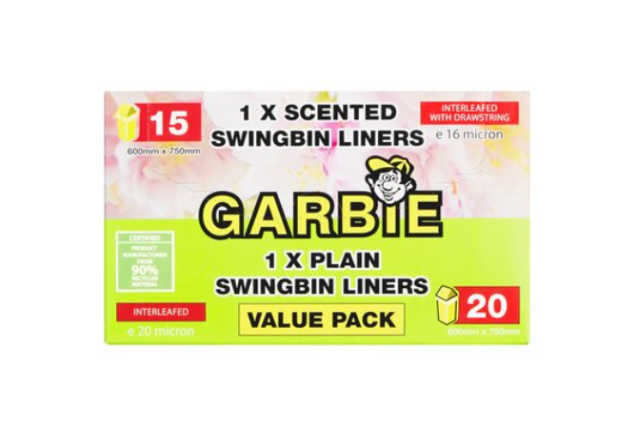 Garbie Swing Bin Liner Value Pack – 35 Durable Liners x 8