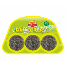 Magic Cleen Glitter Magic 3×1 Stainless Steel Scrubber — Heavy Duty Kitchen Magic Cleen Glitter Magic 3×1 Stainless Steel Scrubber — Heavy Duty Kitchen