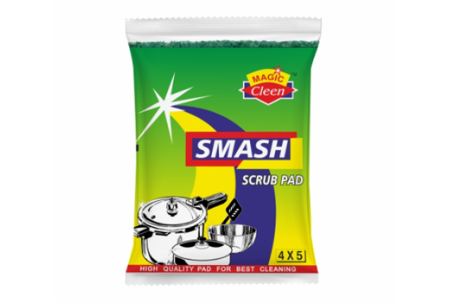 Magic Cleen Green Scrub Pads Smash 4X5 12 Pcs x 100