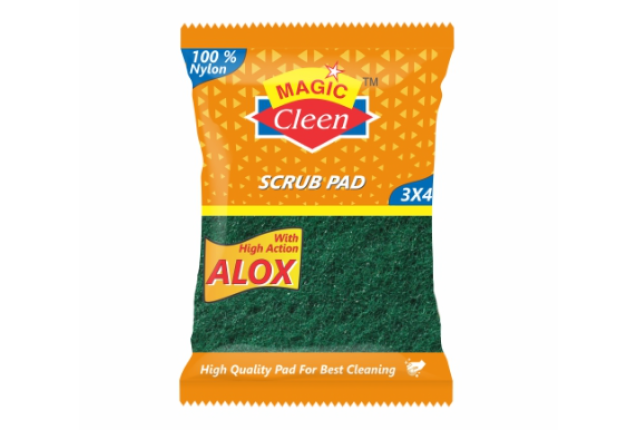 Magic Cleen Green Scrub Pads Nylon Alox 3 x 4 x 160