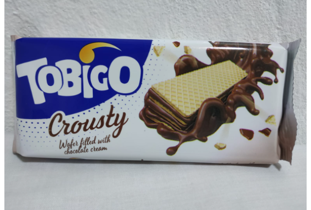 Tobigo Crousty Crispy Wafer 44 g – Chocolate Cream Filled Wafer Snack x 30