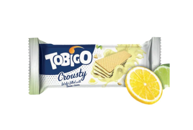 Tobigo Crousty Crispy Wafer with Lemon Cream – 44 g Snack x 30