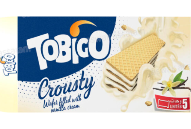 Tobigo Crousty Crispy Wafer – Vanilla Cream 44g Crispy Wafer Snack x 30