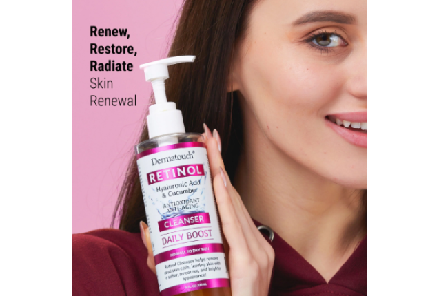 Dermatouch Retinol Cleanser 8 oz – Anti-Aging Face Wash with Hyaluronic Acid & Cucumber x 42