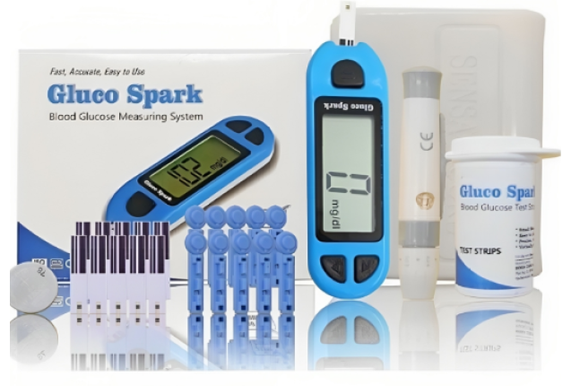 Gluco Spark Glucose Meter 50S50L – 50 Test Strips & Lancets Included Gluco Spark Glucose Meter 50S50L – 50 Test Strips & Lancets Included