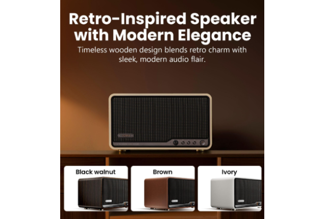 Edifier S300 Bluetooth Speaker - Black Walnut