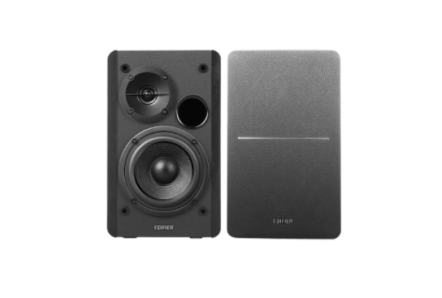 Edifier R1280T Powered Bookshelf Speakers – Retro Style, 42W RMS Sound - Black x 2